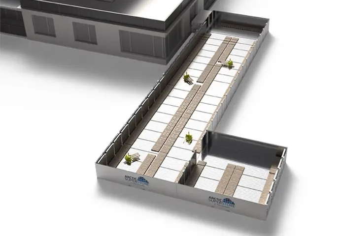 Arctic SuperStore – boční pohled s otevřenými vrchy sekcí