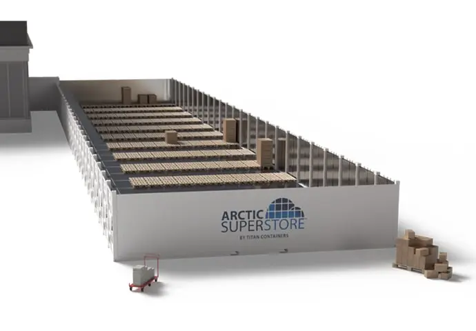 Arctic SuperStore – boční pohled s uzavřenými vrchy sekcí