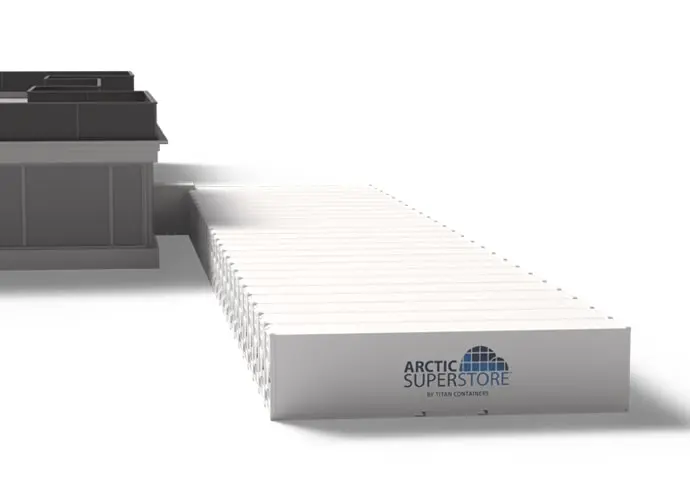 Arctic SuperStore – boční pohled s uzavřenými vrchy sekcí