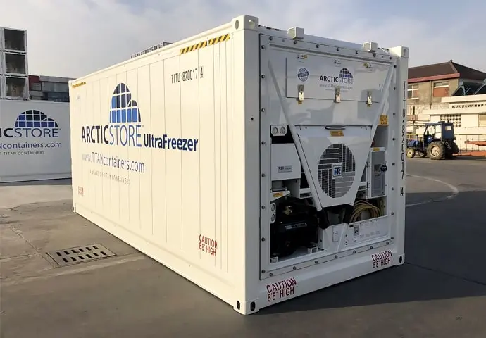 Mrazicí kontejnery Arctic Ultrafreezer ke skladování při velmi nízkých teplotách, pronájem