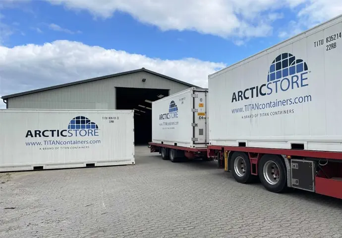 Chladicí kontejnery ArcticStore o velikosti 20 stop k pronájmu