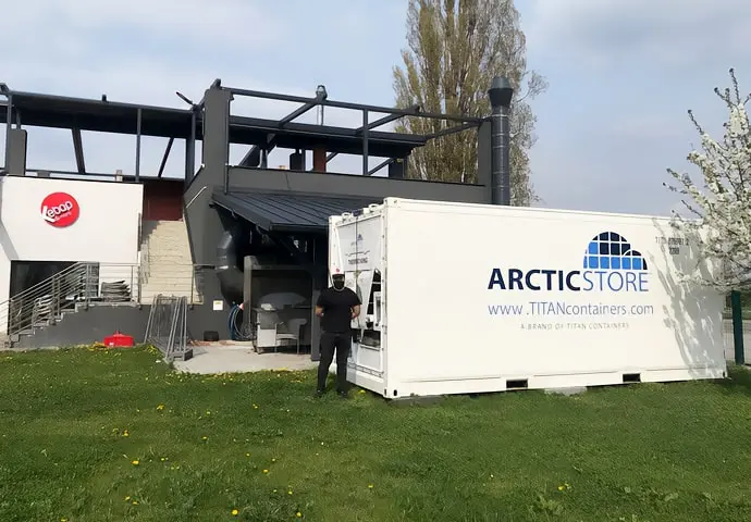 Chladicí kontejnery ArcticStore o velikosti 20 stop k pronájmu