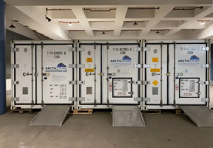 Chladicí a mrazicí sklad ArcticStore, chladírenské a mrazírenské kontejnery k pronájmu
