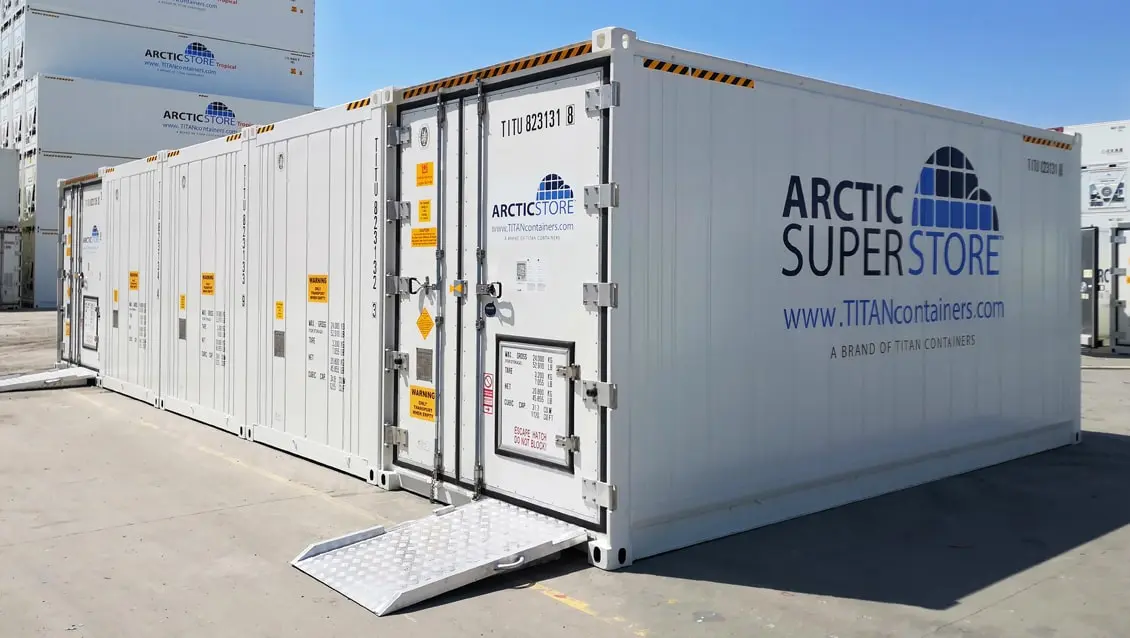 Modulární chladicí kontejnery Arctic SuperStore 20 stop k pronájmu