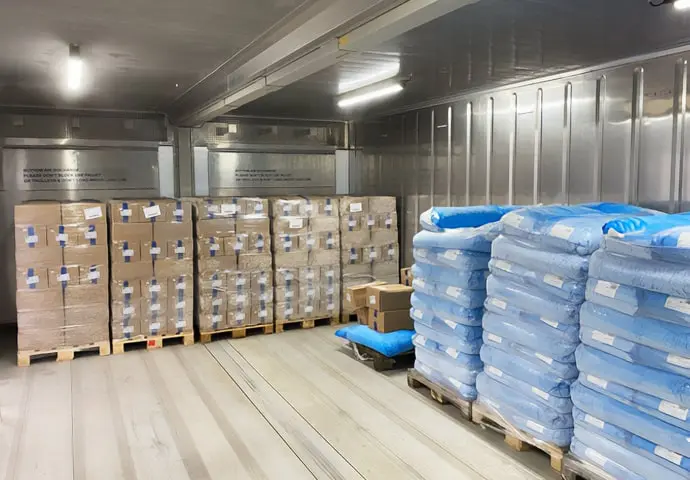 Modulární chladírenské kontejnery Superstore, chladicí sklad k pronájmu