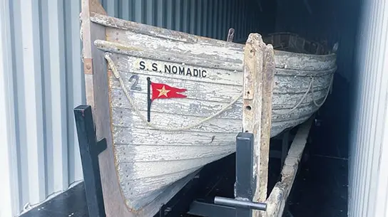 Záchranný člun TITANIC je uložen v suchu a bezpečí. Samoobslužný sklad od společnosti TITAN Containers