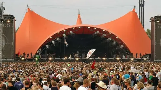 Festival Roskilde – chladicí sklad. Chladírenské kontejnery