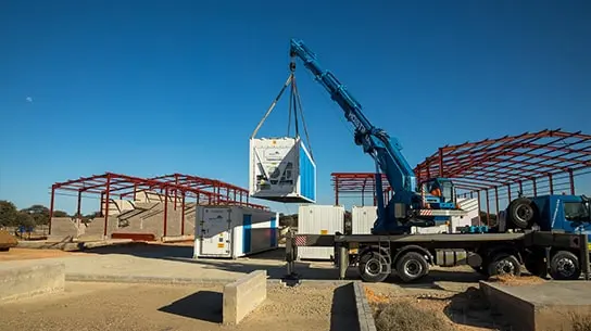 Instalace chladírenských kontejnerů ArcticStore v Botswaně
