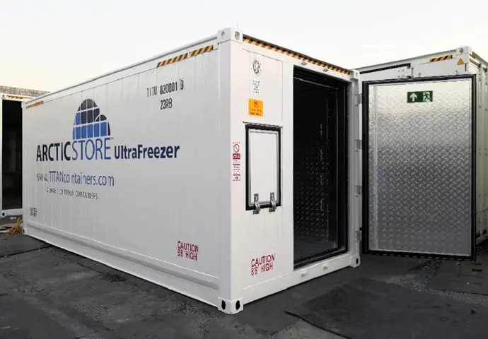 Mrazicí kontejnery Arctic Ultrafreezer ke skladování při velmi nízkých teplotách, pronájem