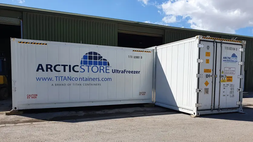 Ultra mrazicí kontejnery Arctic Ultrafreezer pro velmi nízké teploty – chladicí sklad potravin a nápojů