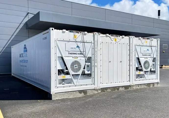 Modulární chladírenské kontejnery Superstore, chladicí sklad k pronájmu