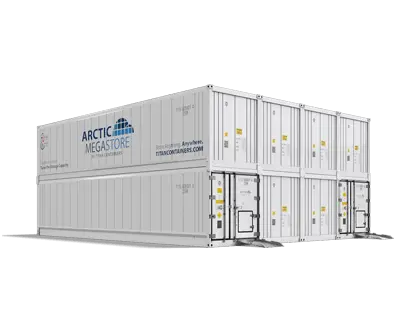 Arctic MegaStore vysokokapacitní modulární řešení chlazeného skladování od TITAN Containers.